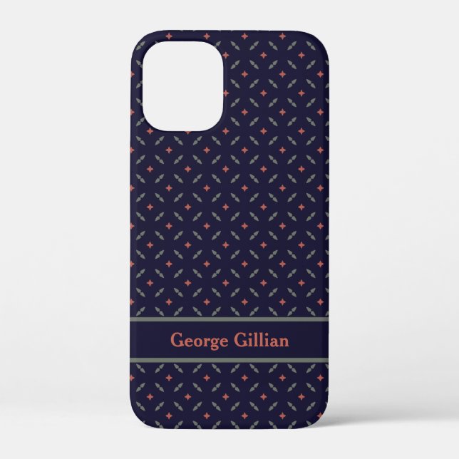 elegant deep blue pattern Case-Mate iPhone case (Back)