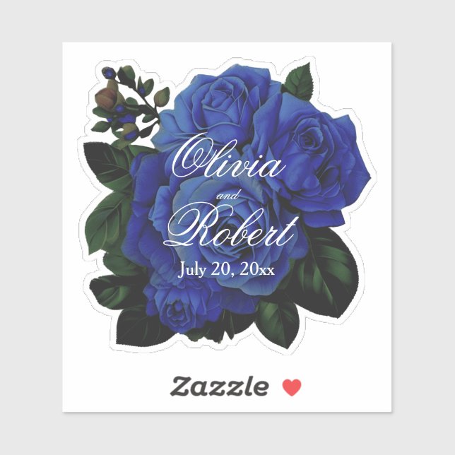 Elegant deep blue roses wedding (Sheet)