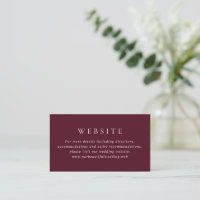 Elegant Deep Burgundy Classic Wedding