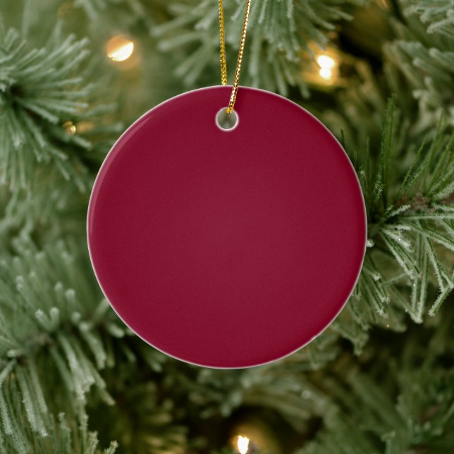 Elegant Deep Burgundy Midnight Ceramic Ornament (Tree)