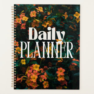 Elegant Deep Floral "Daily Planner" Planner