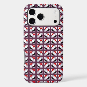 Elegant Deep Plum and Red Geometric Pattern