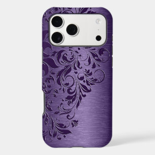 Elegant Deep Purple Floral Lace