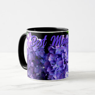 Elegant deep purple flower hydrangea Best Mom Ever Mug