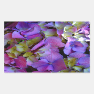 Elegant deep purple pink magenta floral hydrangeas sticker