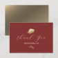Elegant Deep Red and Gold Graduation Party Thank You Card
