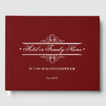 Elegant Deep Red  Personalized Hotel Or Family