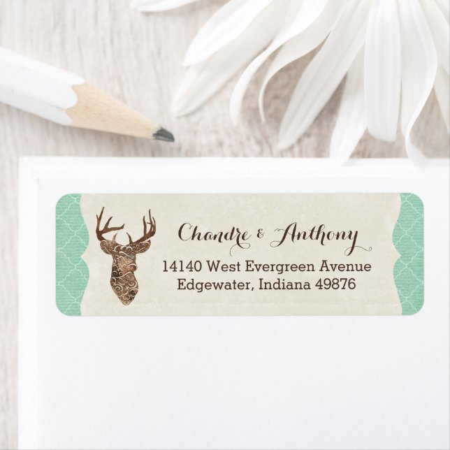 Elegant Deer Antlers Mariage campagnard rustique (En situation)