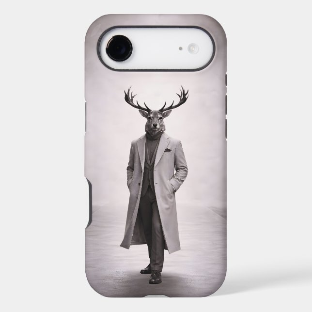 Elegant Deer in Tailored Coat Portrait (Back)