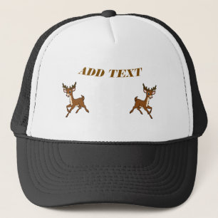 Elegant Deer Left and Right sides Images ADD TEXT Trucker Hat