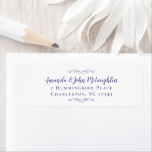 Elegant Delicate Periwinkle Blue Return Address