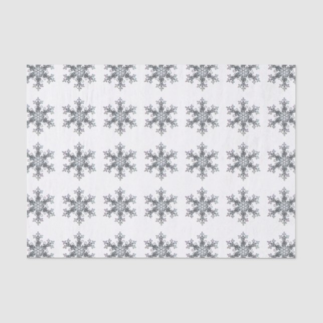 Elegant delicate Snow Flakes Tissue Paper (Front)