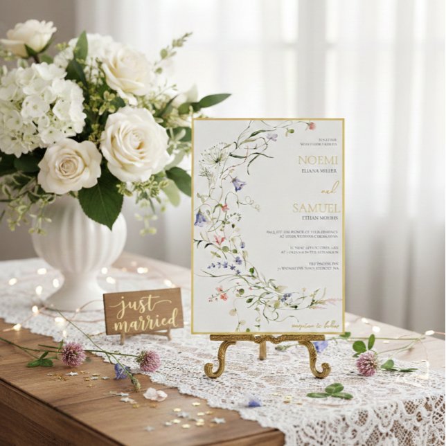 Elegant Delicate Watercolor Wildflower Wedding  (Creator Uploaded)