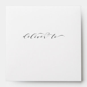 Elegant Deliver To Return Address Wedding  Envelope