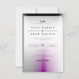 Elegant Demisexual Pride Wedding Invitation