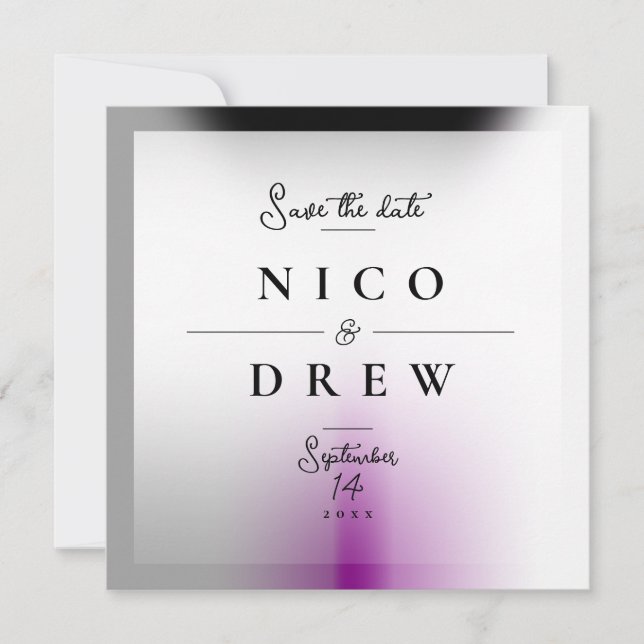 Elegant Demisexual Pride Wedding  Save The Date (Front)