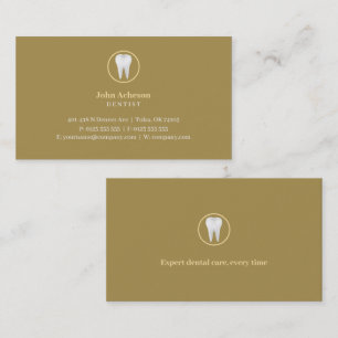 Elegant Dental   Blue Business Card