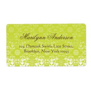 Elégant Dentelle Damas Floral Vintage Adresse de m