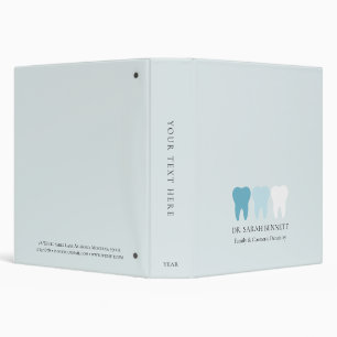 Elegant dentist airy light blue professional binder