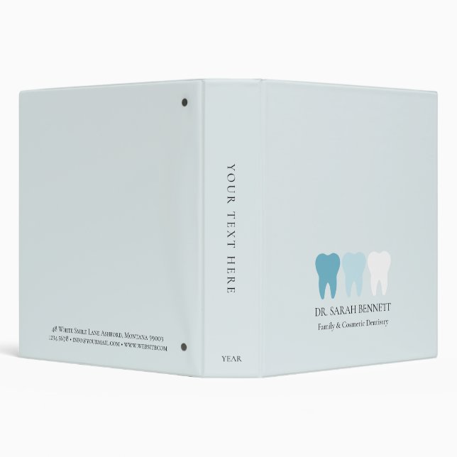 Elegant dentist airy light blue professional binder (Background)