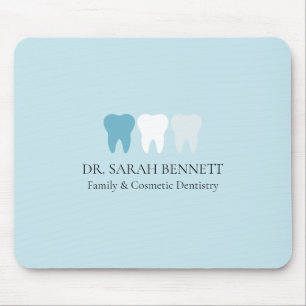 Elegant dentist AQUA blue professional Mouse Pad