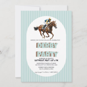 Elegant Derby Party Invitation for Horse Racing Ce