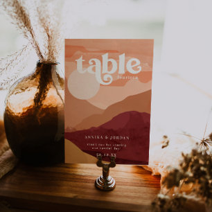 Elegant Desert Terra Cotta Personalized Wedding Table Number