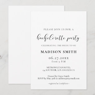 Elegant design Bachelorette Party Invitation