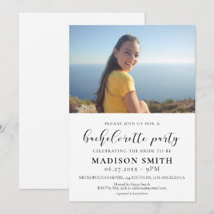 Elegant design Bachelorette Party photo Invitation