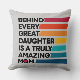 Elegant Design Expression Text for Mothers Day Throw Pillow