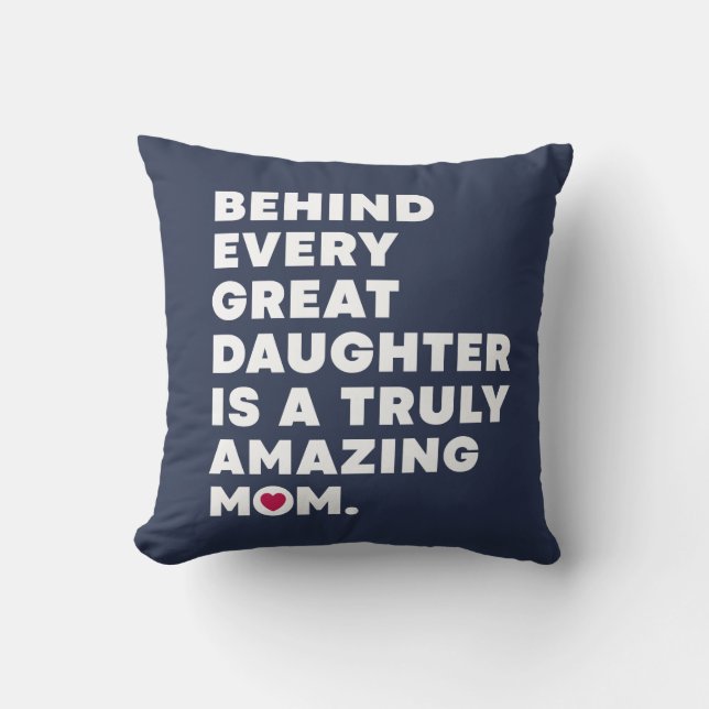 Elegant Design Expression text for Mothers day Throw Pillow (Front)