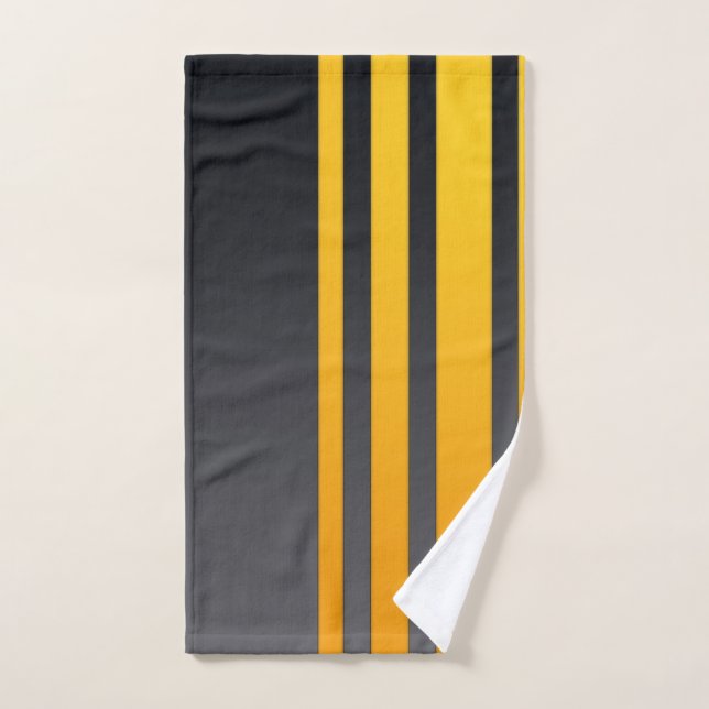 Elegant design, modern pattern, vertical stripes bath towel set (Hand Towel)