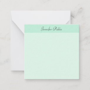 Élégant design moderne Mint Green Modèle Script ma