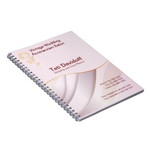 Elegant design Soft colours Pink Gold  Notebook