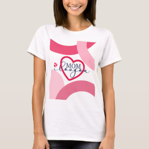 Elegant design Text Mom I Love You With Heart  T-Shirt