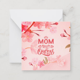Elegant Design Typography Mom You Are The Queen  Card