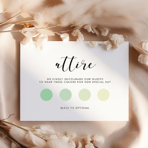 Elegant design Wedding attire Enclosure Card