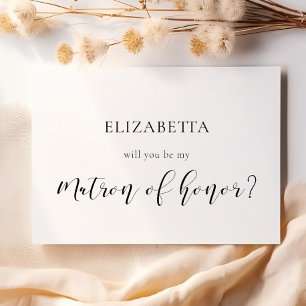 Elegant design Will you be my Matron of honour car Invitation