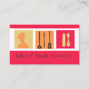 Elegant Designs Culinary Chef Catering Business Card