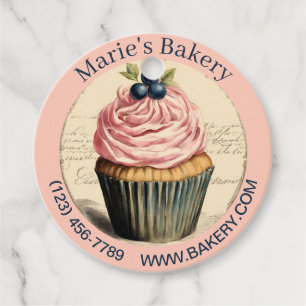 Elegant Dessert Bakery Baker Cake Caterer Cupcake Favour Tags