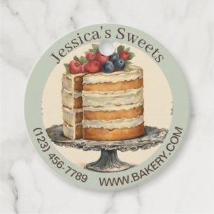 Elegant Dessert Bakery Baker Caterer Cupcake Cake Favour Tags