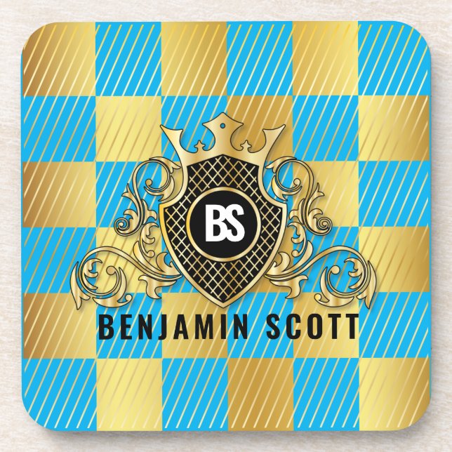 Elégant Dessous de verre de conception de monogram (Devant)