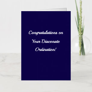Elegant, Diaconate Ordination Card 