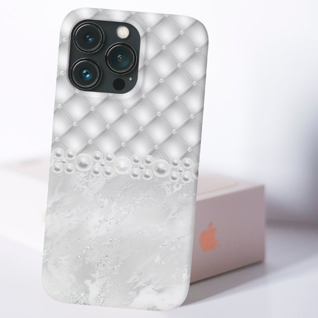 Elégant Diamant blanc Tuft et coque iphone Pearl (Créateur téléchargé)