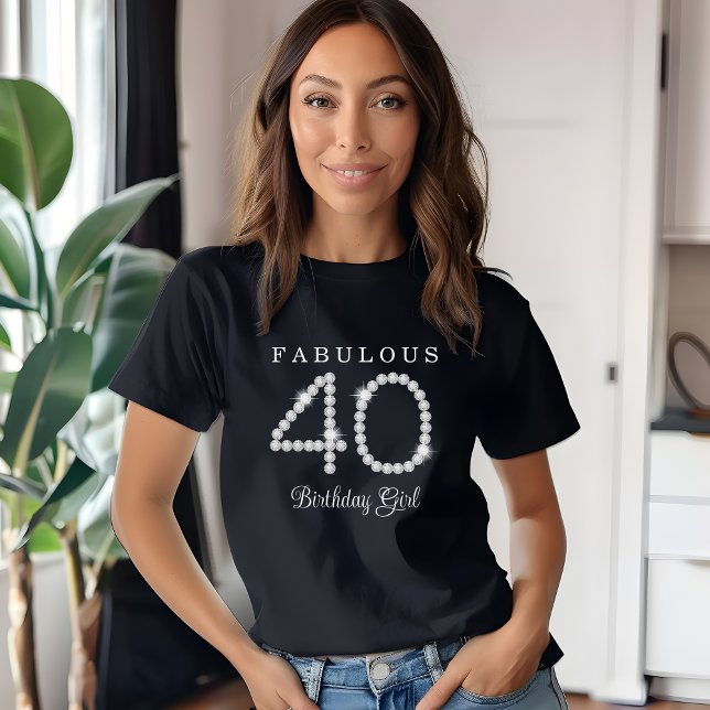 Elégant Diamants d'argent 40e anniversaire T-shirt (Créateur téléchargé)