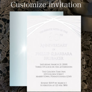 Elegant Diamond 60th Wedding Anniversary Party