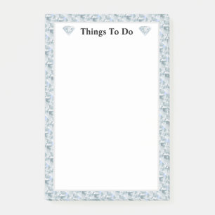 Elegant diamond abstract pattern post-it notes