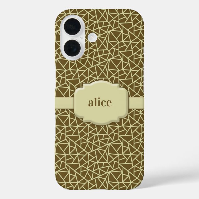 Elegant diamond cut monogram Case-Mate iPhone case (Back)