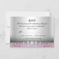 Elegant Diamond Pink RSVP