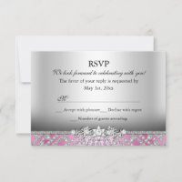 Elegant Diamond Pink RSVP
